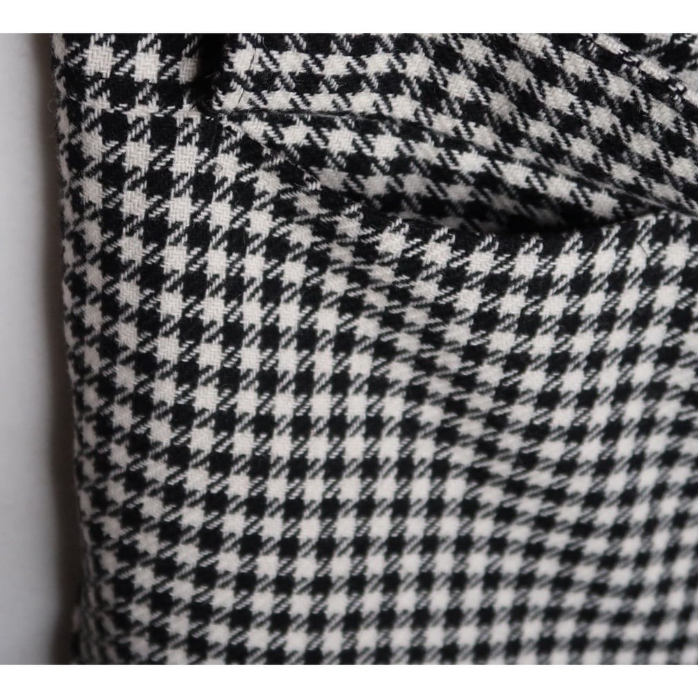 Sézane Houndstooth Wool Blend Snap Front Vest Jacket  Womens Sz US 14 46 EU EUC - Picture 8 of 12